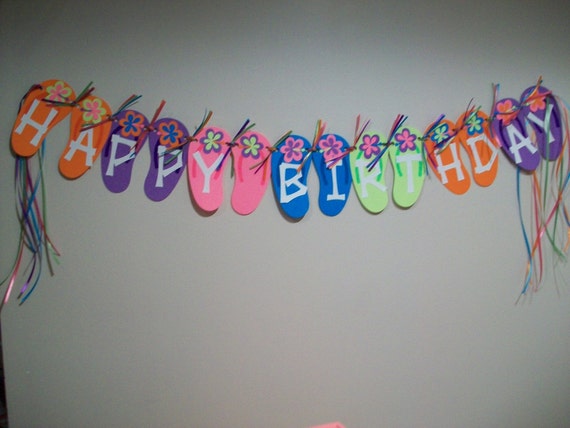 Flip Flop Birthday Banner
