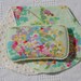 LAST ONE-The Couture Mama Diaper Wipe Case and Burp Cloth Set In Amy Butler's Water Bouquet in Mint