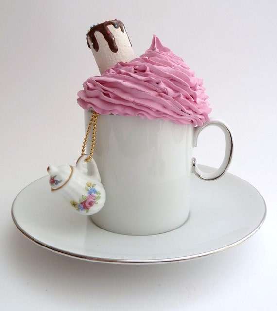 jewelry box holder ring for in cup  coffee box wonderland jewelry Cupcake tea saucer Alice and