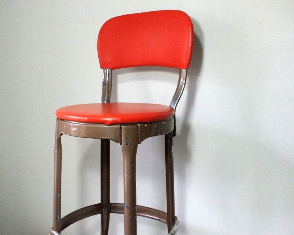 Vintage Metal Stool by 2BoredBunnies on Etsy