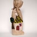 Welcome Home burlap wine bottle bag