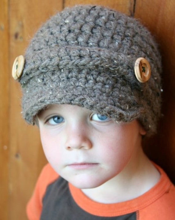 The Henry -- Boys and Mens Crochet Hat with Brim - il_570xN.87672527