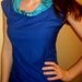 Two Blue Cowl Tee