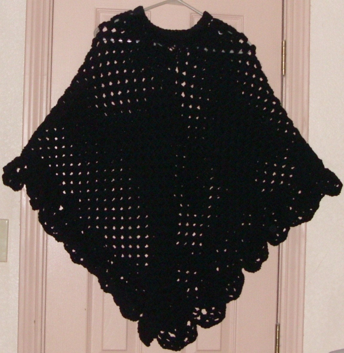 Plus Size Crocheted Poncho