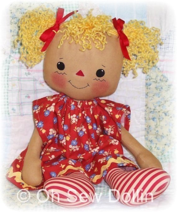 rag dress doll free patterns Pattern, PDF Pattern, ann Rag raggedy Cloth doll Sewing Doll pattern,