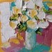 Wildflower Shabby Chic Impasto Abstract Pastel Floral Palette Knife Wall Decor