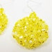 Yellow Beaded Earrings Bright Yellow Dangle Earrings Summer Jewelry Sunshine Lemon Sterling Silver