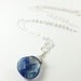 Blueberry Quartz Necklace Blueberry Pendant Clear Blue Quartz Pendant Sterling Silver Jewelry Briolette Wire Wrapped