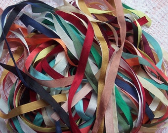 Pure Silk Ribbon 7mm 1/4 inch wide 50 yd Assortment ON SALE FOR Limited Time