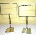 Vintage Price Sign Stand Industrial Chrome General Store Pricing Holder