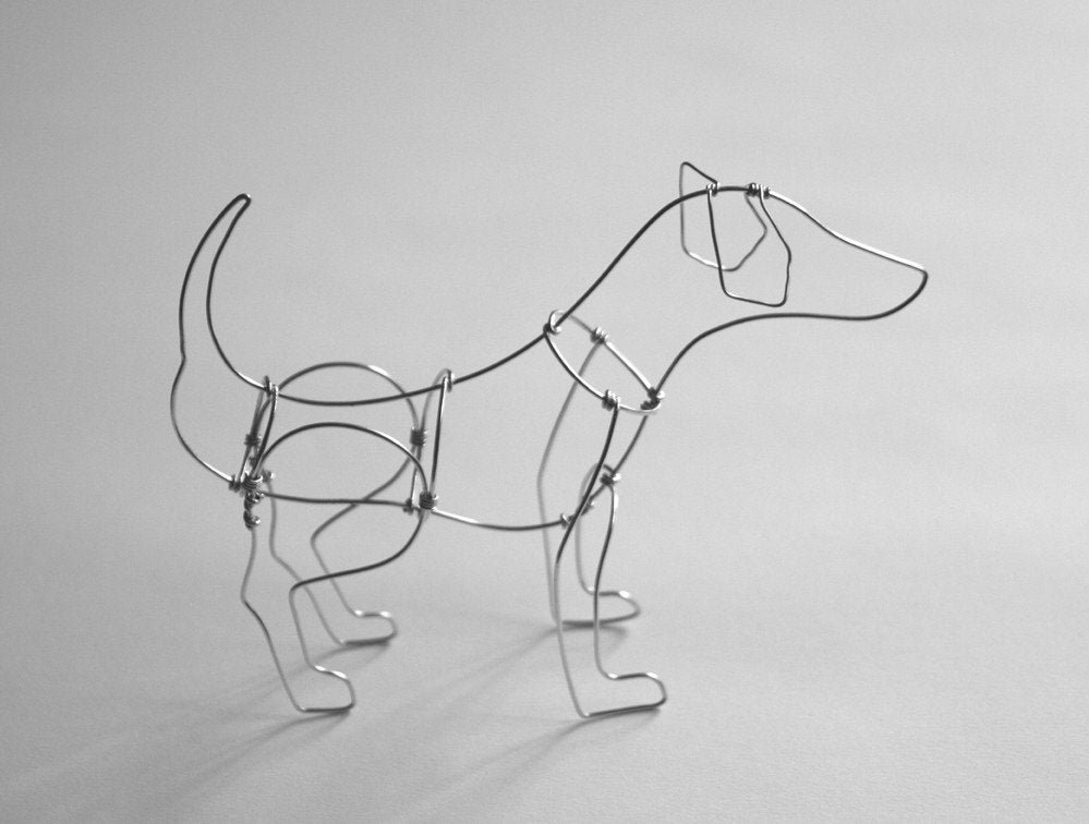 Dog Wire Sculpture