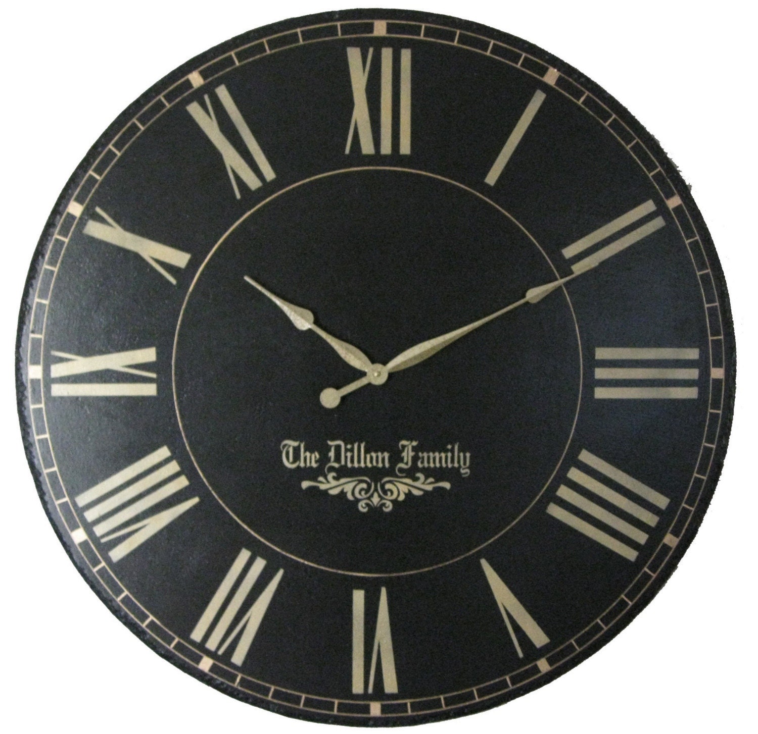 London Town 36 inch Large Wall Clock Personalized by Klocktime