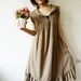 Peter pan collar Simply Kaki Cotton Dress