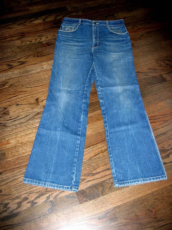 Men's 1980's JORDACHE Denim 5 Pocket Jeans. Size 34 L.