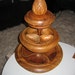 Monkey Pod wood 3 tiered SERVER, Pineapple, Lazy Susan, Tiki Bar, Hawaiiana, Eames era.
