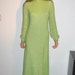 1960s, Vintage Lime Green and Silver KNIT Sweater dress. Designer, St. John Knits.