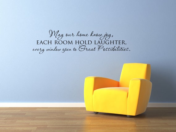 Vinyl Lettering Decal-May our home know Joy....1507