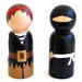 Dollhouse Dolls Wooden Peg People