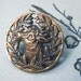 Deer Button Victorian Metal Gold Openwork ANIMAL CHARITY DONATION