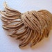 Large Vintage Gold Twisted Rope Brooch