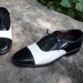 two tone black and white mens dress shoes