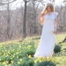 Vintage 1930s Slip Dress or Wedding Gown in Cream Silk Rayon and Lace Womens Medium
