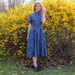 Vintage 70s meets 50s Day Dress in Psychedelic Hippie Colorful Paisly Cotton Blend S M