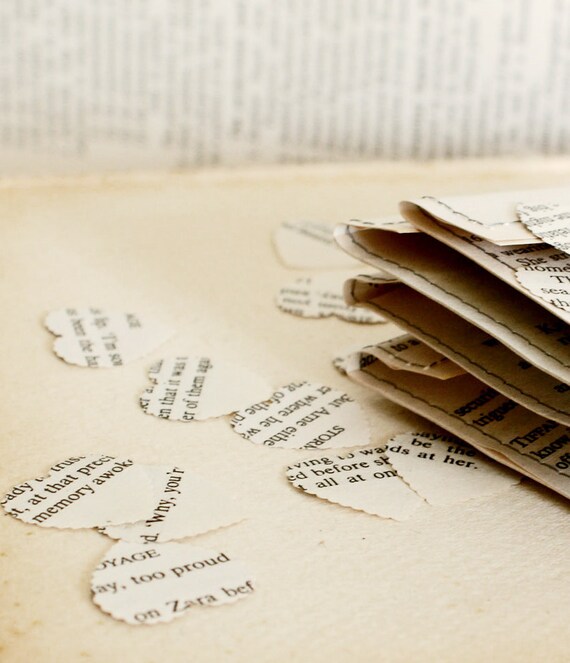 Wedding confetti recycled romance novel confetti