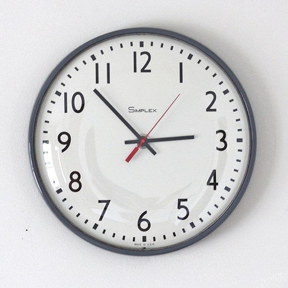 simplex school wall clock