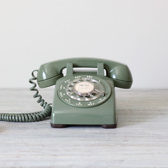 desktop rotary telephone by HRUSKAA on Etsy