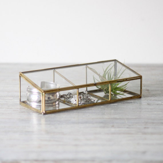 divided glass keepsake container