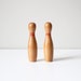 vintage bowling pin set / wood salt and pepper shakers