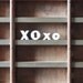 XOxo / vintage push pins / ceramic letter / hug and kiss