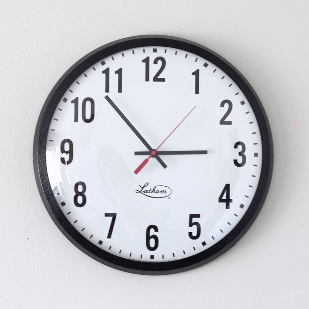 vintage school wall clock