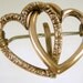 Victorian Double Heart Brooch