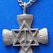Man's Vintage Necklace Fashion Pendant with Jewish Star & Peace Sign Gift Present for Him Religion Spiritual Birthday Groomsmen Gift Men