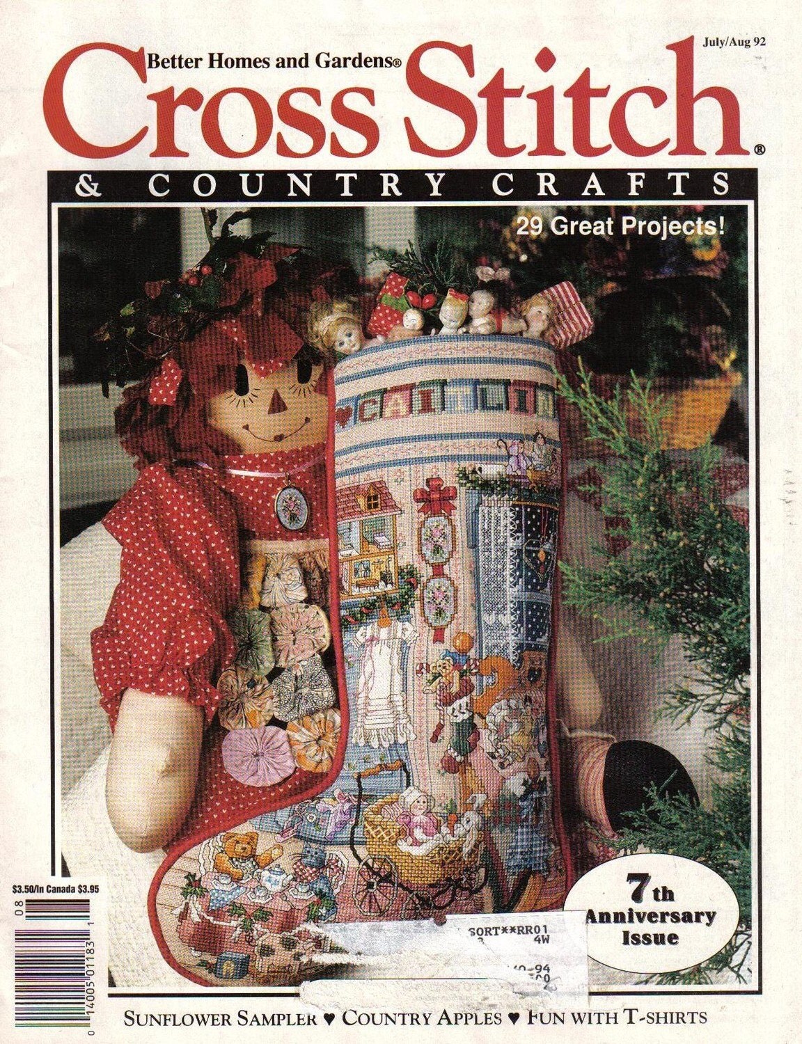 CROSS STITCH and Country Crafts Magazine July/Aug 1992