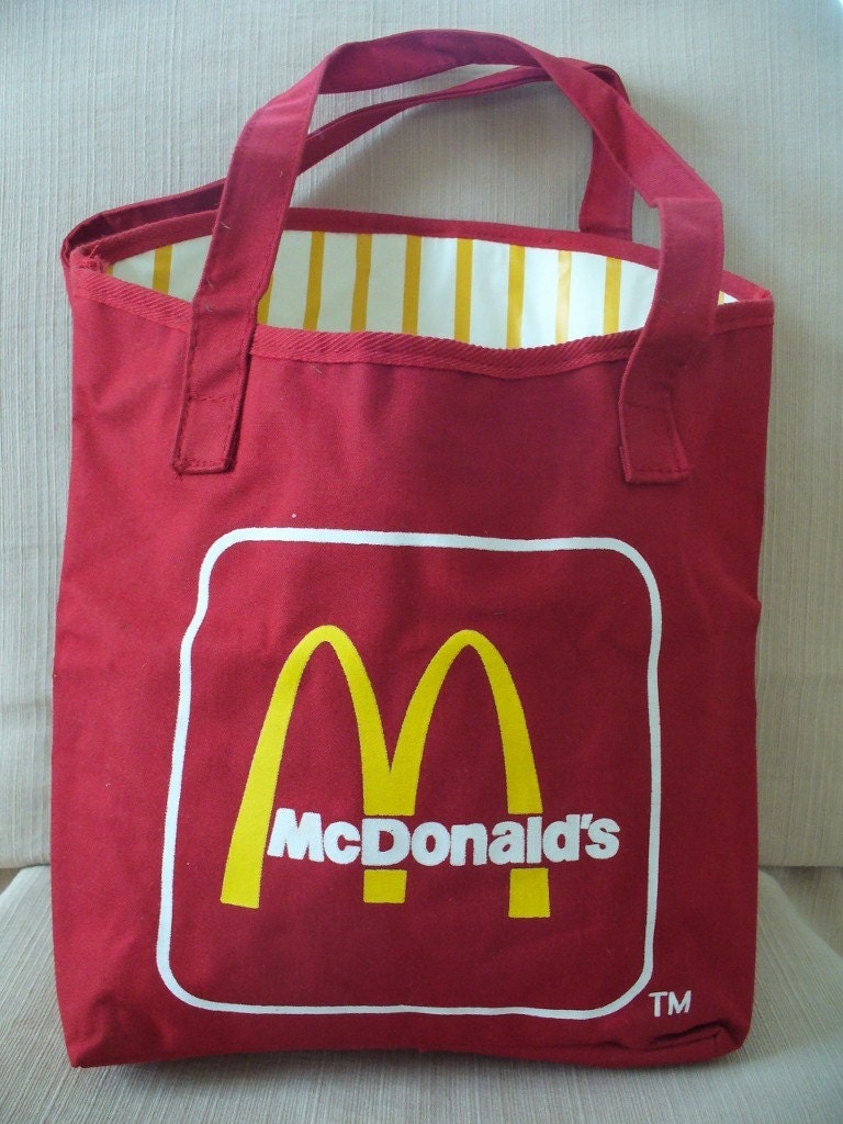 Vintage Canvas McDonalds Tote Bag featured in Anna