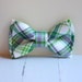 The Beau- blue and green preppy plaid double stacked bow tie for boys and men of all ages