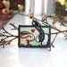 Bunny Love Necklace - Original Watercolor Art Hand Painted Necklace Pendant, Valentines Day