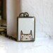 Cat Peek Necklace - Original Watercolor Hand Painted Necklace, Art Pendant, Cat Love - Gifts under 30 Gifts under 50