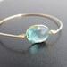 Light Blue Topaz Bracelet, 14k Gold Filled Bangle, Genuine Gemstone Bracelet, Blue Topaz Jewelry, Blue Topaz Bangle Bracelet