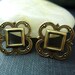 2PC highly detailed Openwork Fancy Square 19mm Oxidized brass