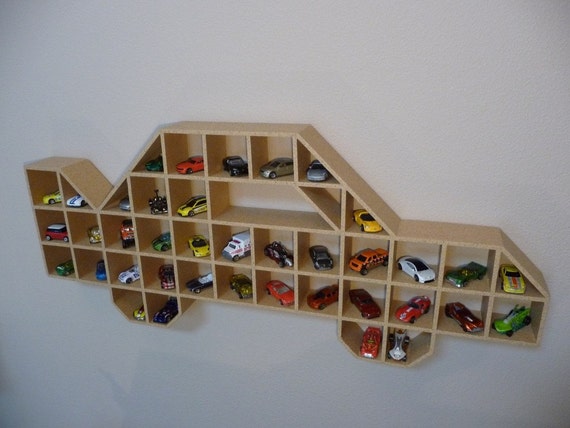 items similar to children's race car wood display shelf