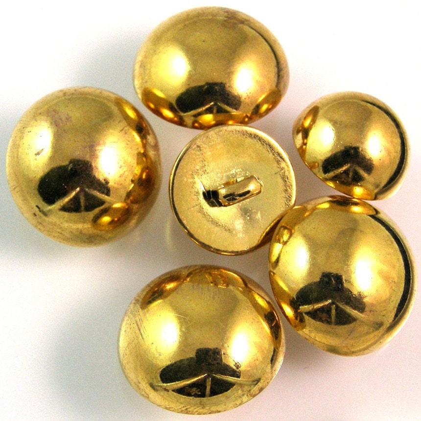 Domed Gold Shank Buttons By XOSupplies On Etsy