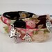 CUSTOM ORDER FOR M. Patchwork fabric bracelets with charms