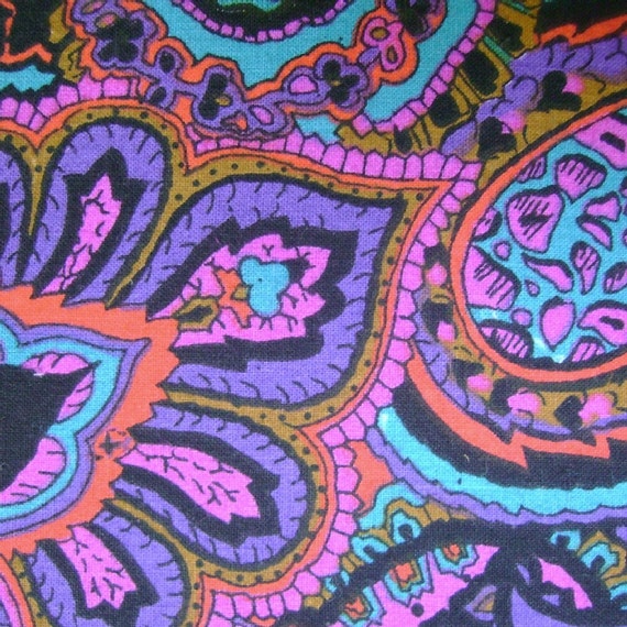 Paisley Pink Purple With Turquoise Stunning by beachsidestyle