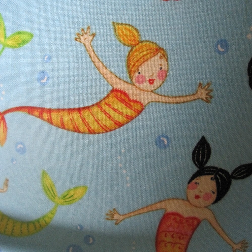 Mermaids Pillow Handmade Coastal Decor for Girl's Room