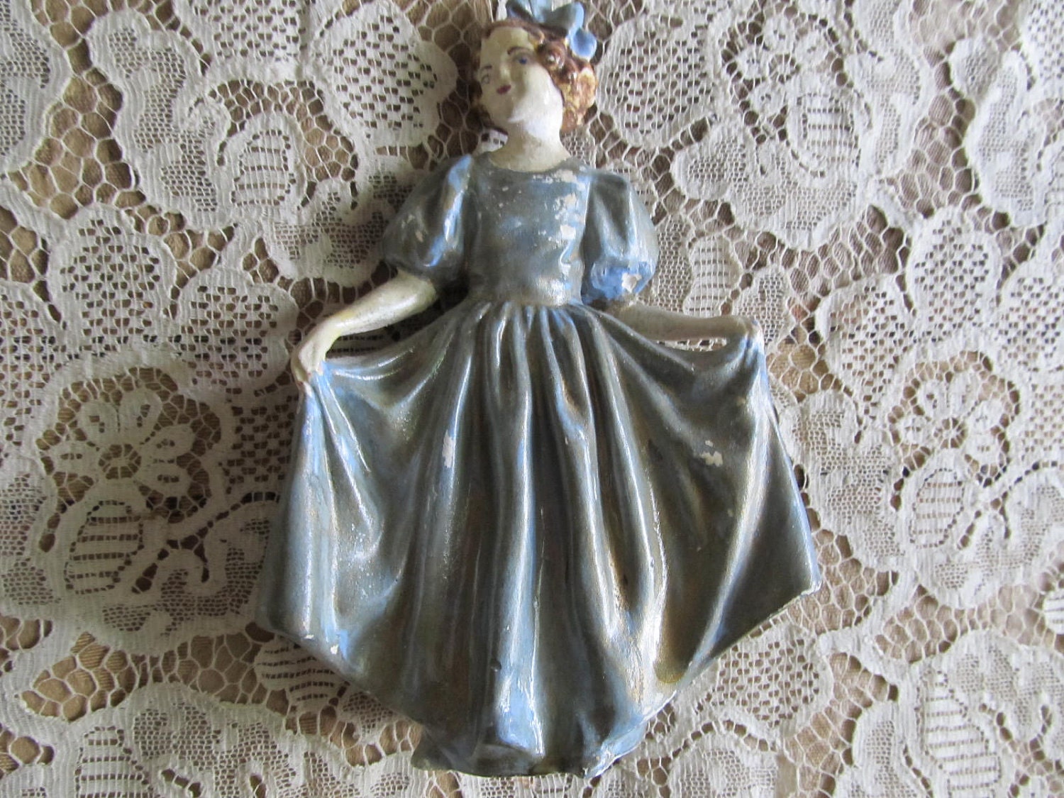 Chalkware Alice Blue Gown Figurine