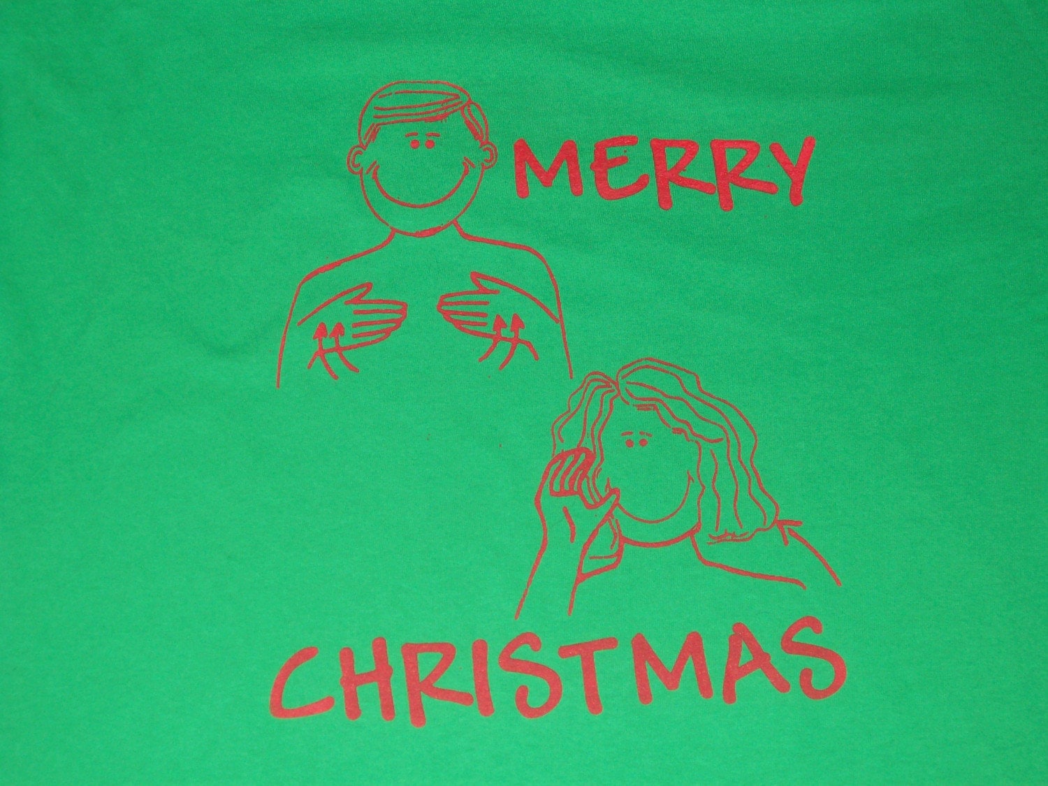 sign language Merry Christmas available in different colors